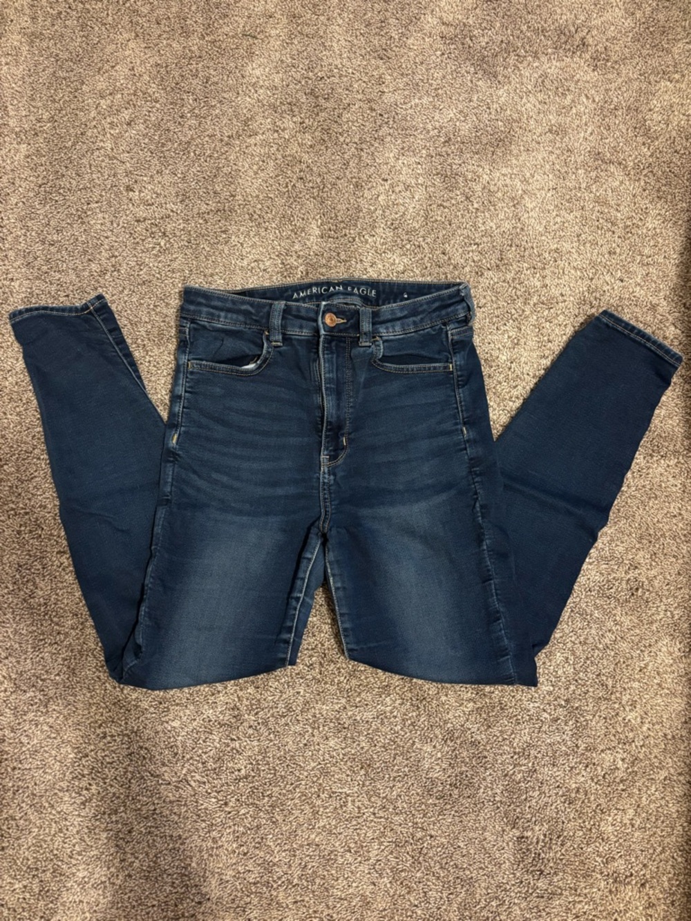 American Eagle Outfitters Navy Blue High-Rise Skinny Jeggings